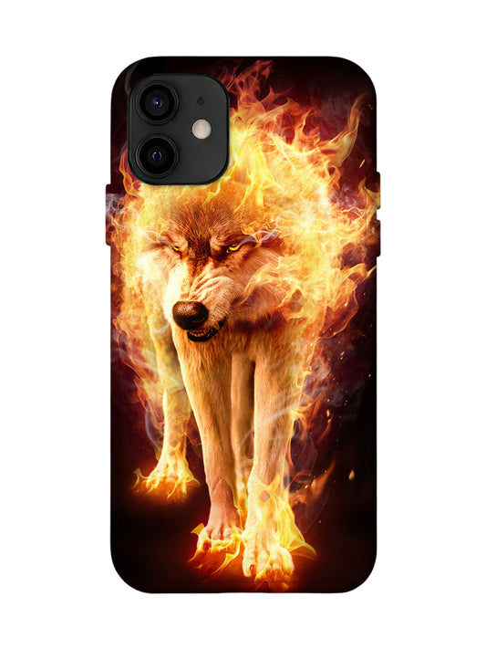 Flame Wolf Edgy Hardcore Tough Phone Case