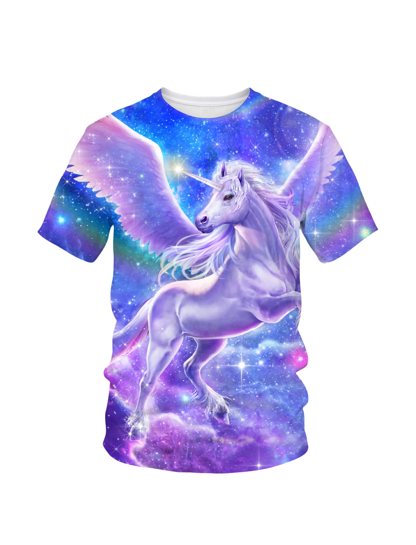 Unicorn 3D All Over Print T-Shirt for Men Women, Galaxy Fantasy Style