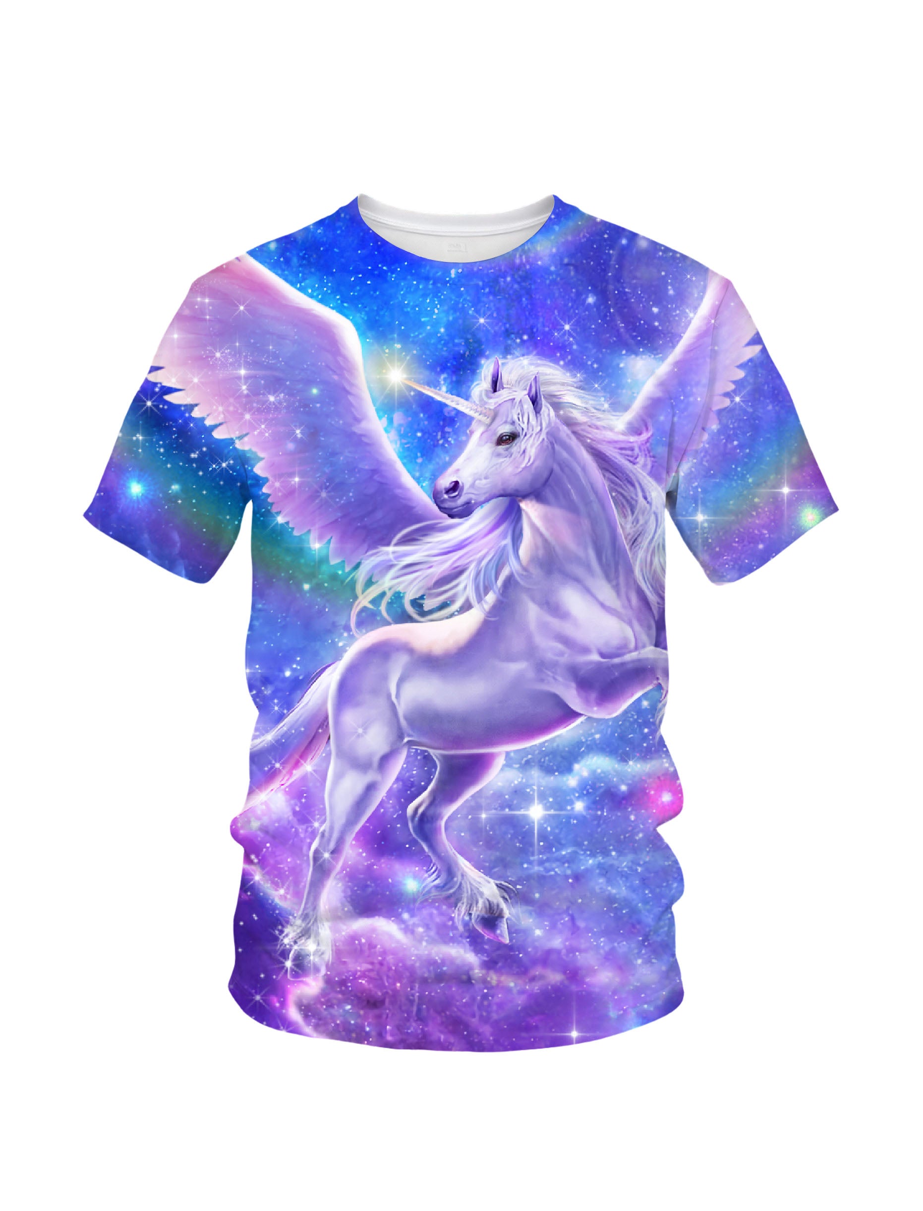 Unicorn 3D All Over Print T-Shirt for Men Women, Galaxy Fantasy Style