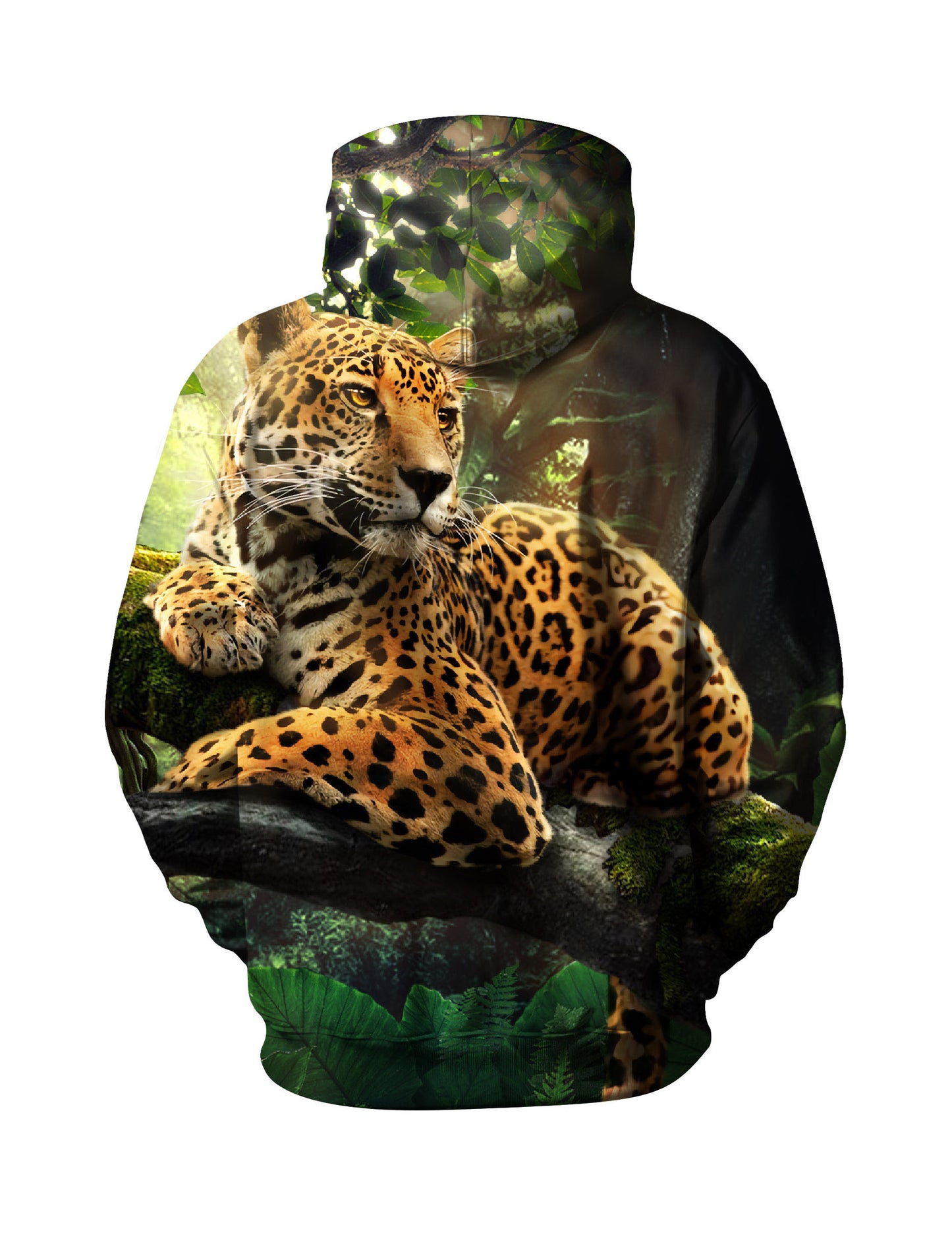 Unisex 3D All Over Print Hoodie Jaguar Jungle Nature Aesthetic Soft Cotton Blend
