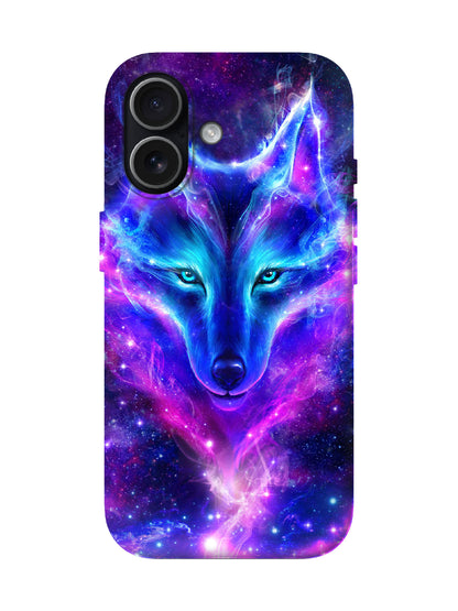 Cosmic Wolf Face Cyberpunk 3D Protective Phone Case