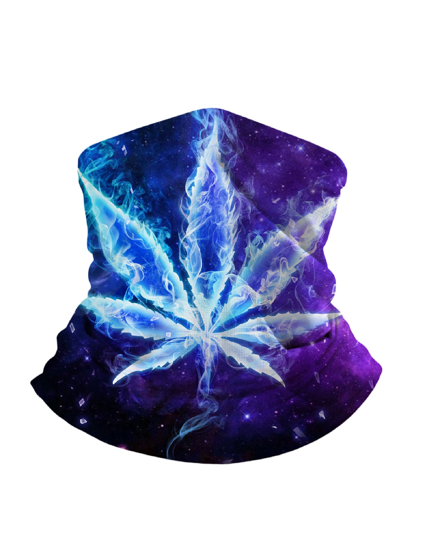Neck Gaiter 3D all over print galaxy nebula cannabis leaf Aesthetic unisex breathable fabric windproof