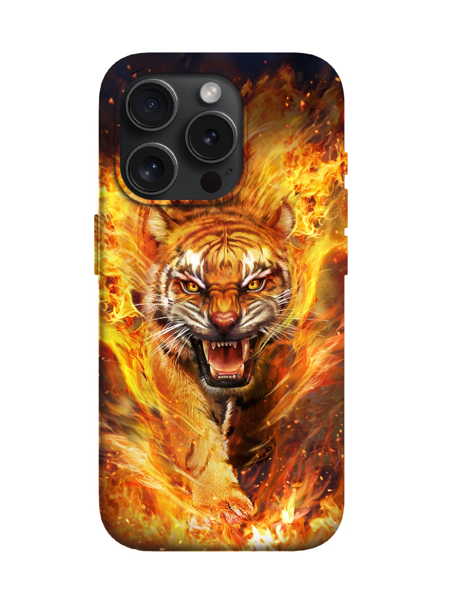Flame Tiger Edgy Hardcore Tough Phone Case