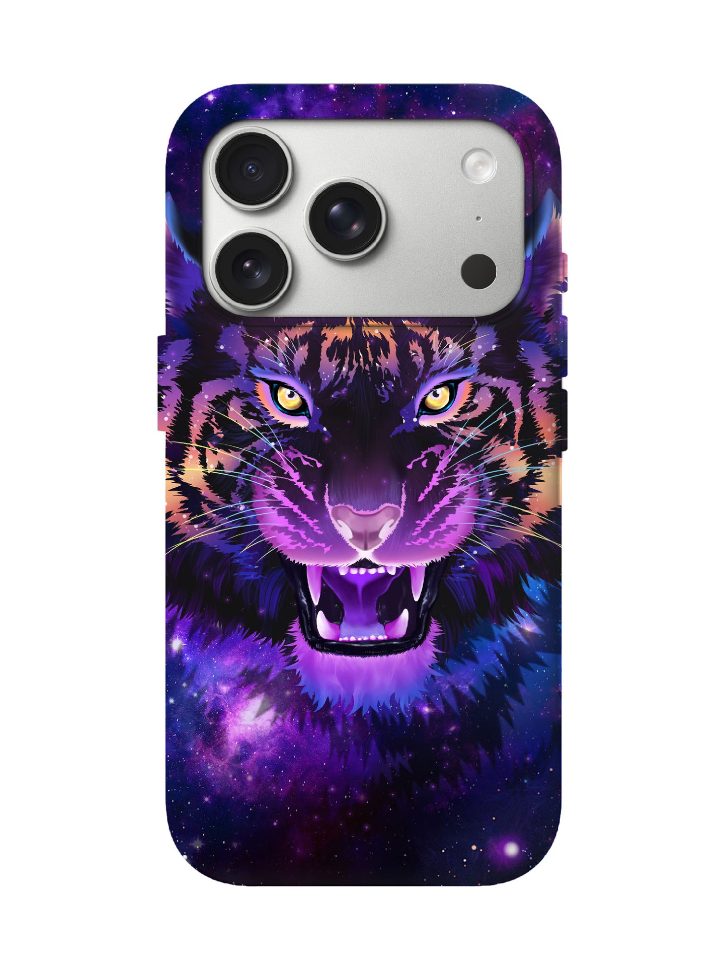 Cosmic Tiger Neon Edgy Tough Phone Case