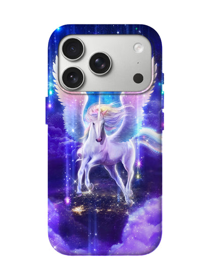 Winged Unicorn Cosmic Glow Statement Phone Case