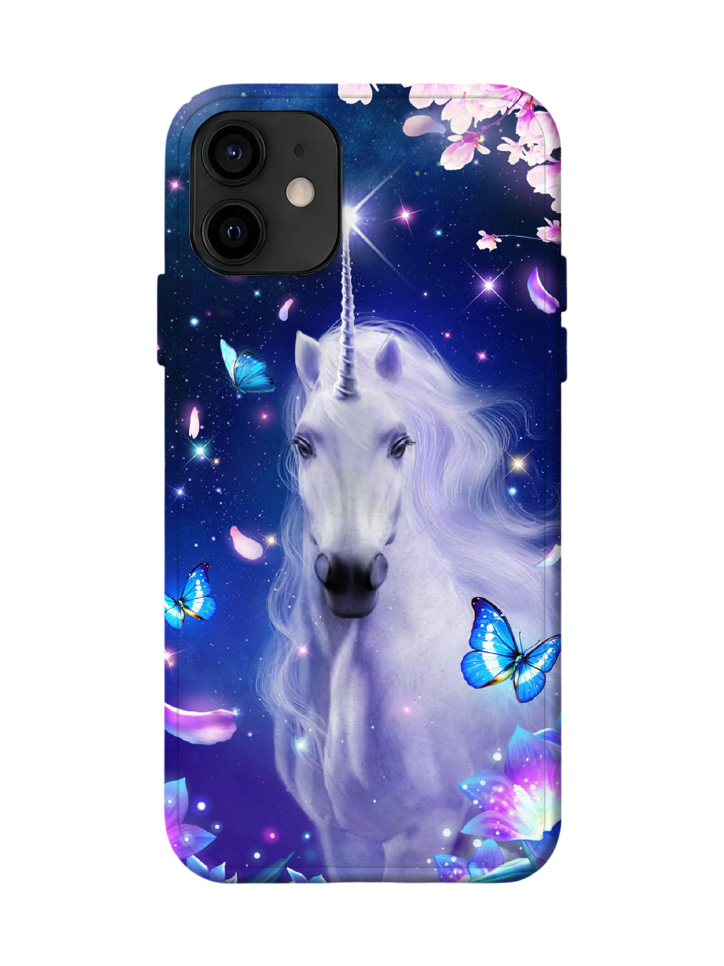 Unicorn with Butterflies Cosmic Edgy Slim Phone Case