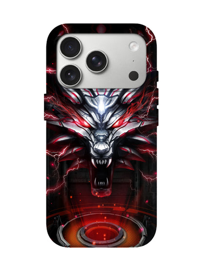 Lightning Wolf Cyberpunk Edgy Tough Phone Case