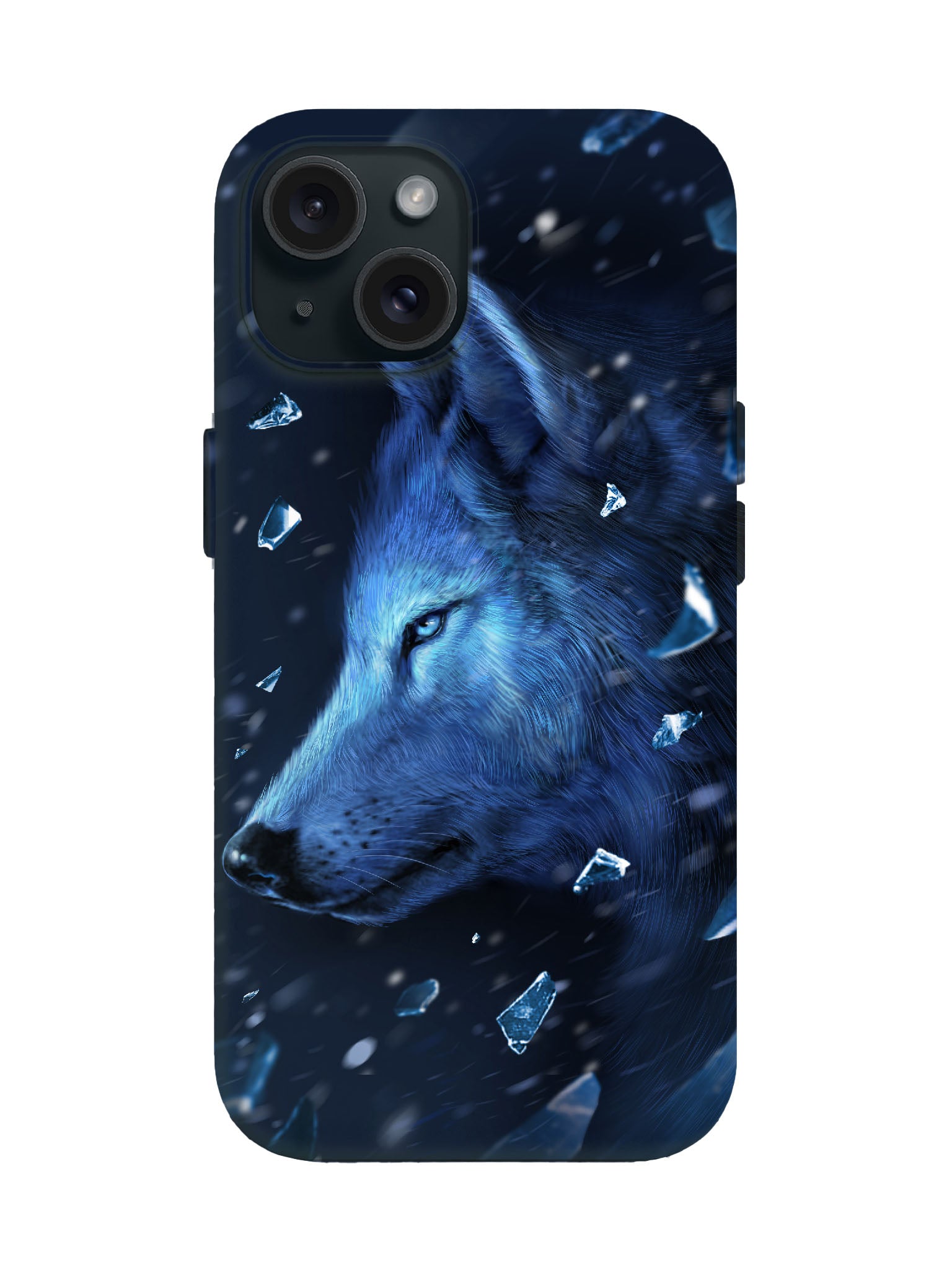 Ice Wolf Portrait Edgy Tough Phone Case