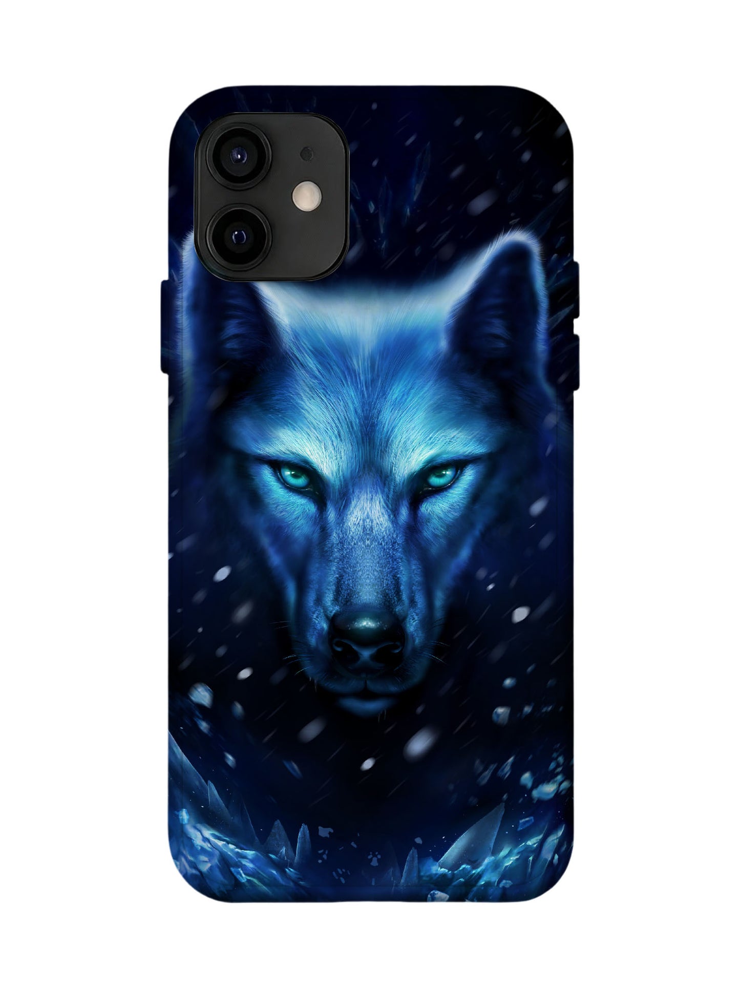 Blue Wolf Portrait Edgy Protective Phone Case