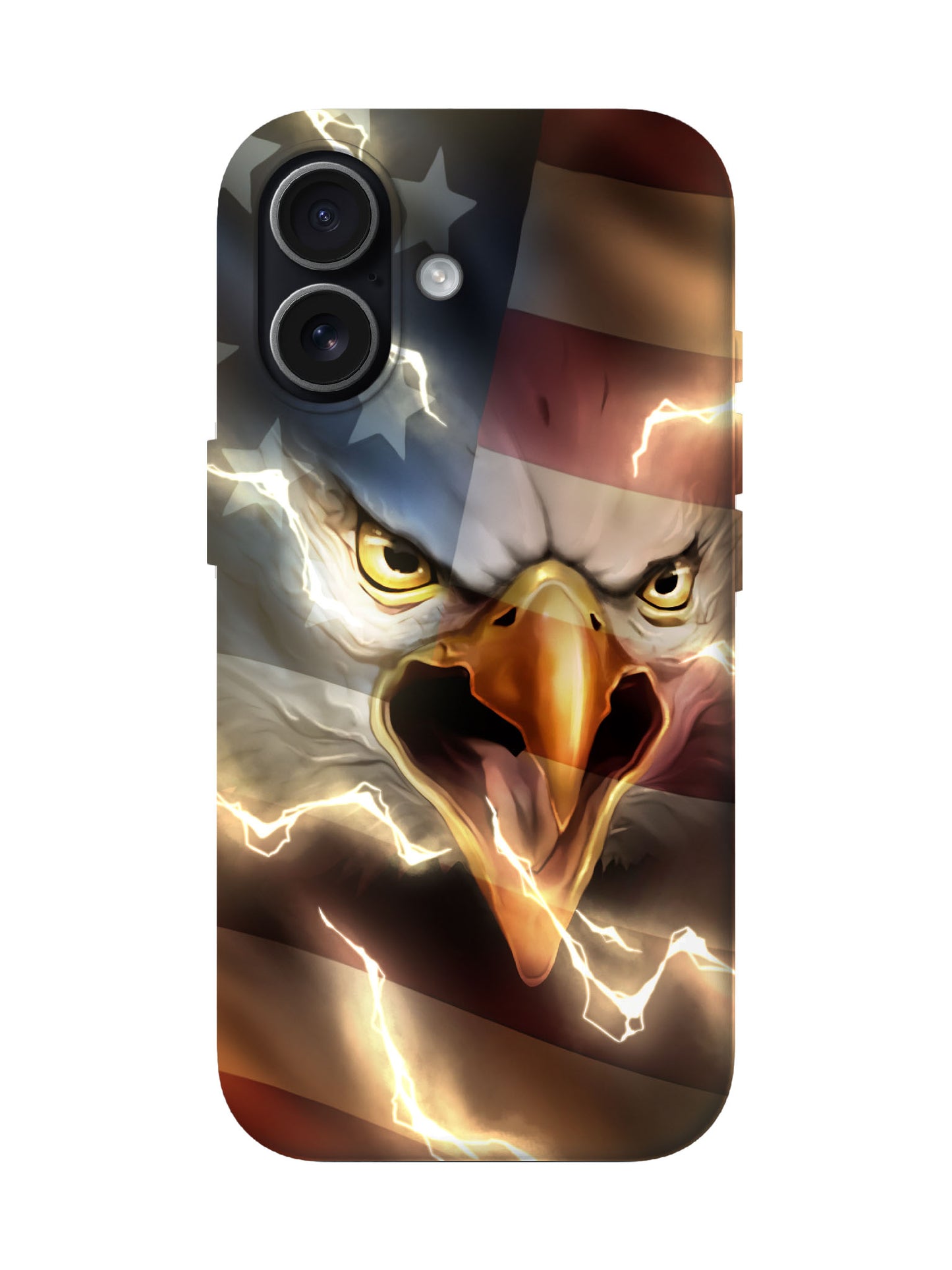 Lightning Eagle American Flag Edgy Tough Phone Case