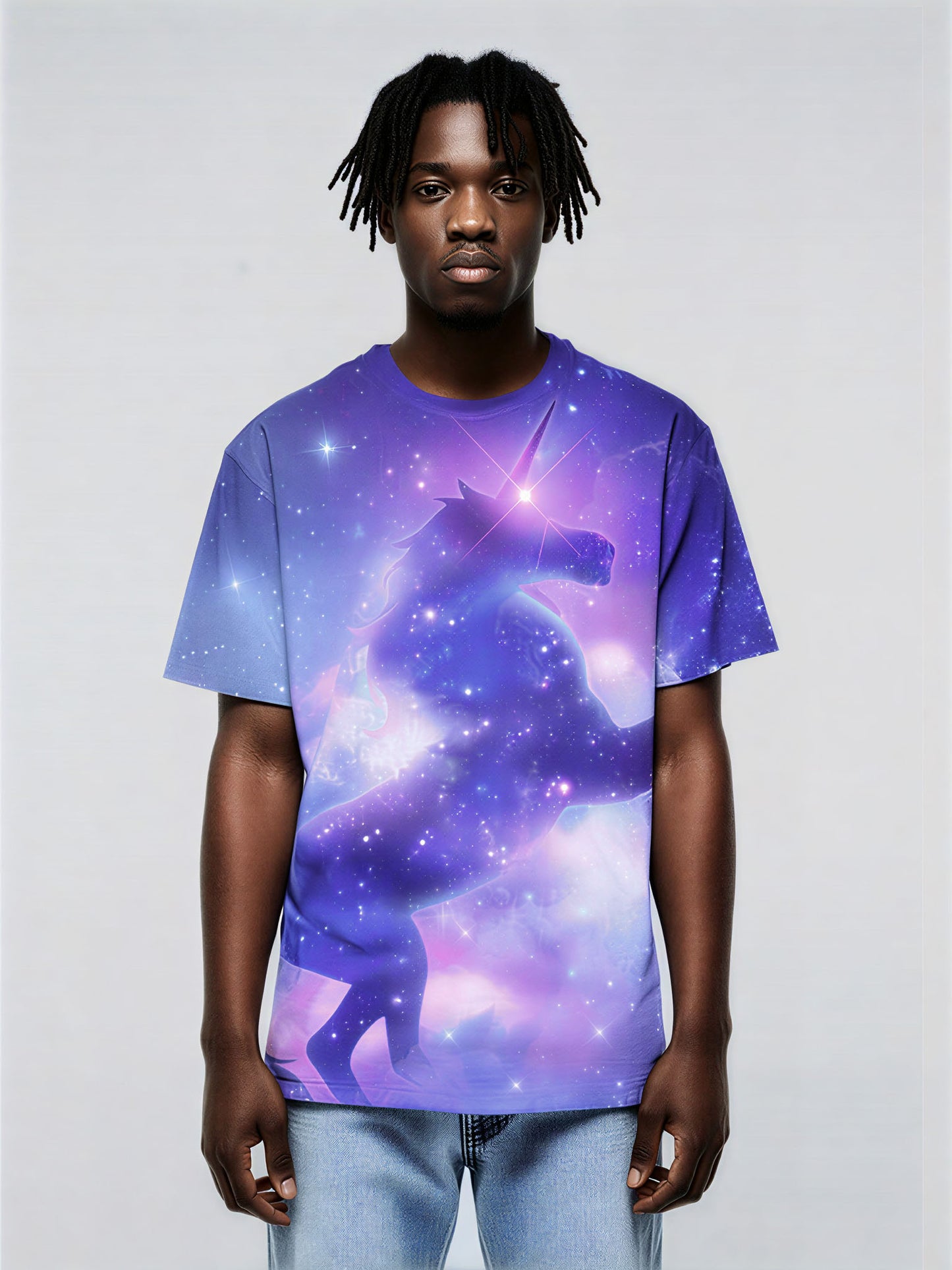 Unicorn Galaxy 3D All Over Print T-Shirt for Men Women Space Fantasy Style