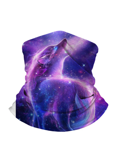 Galactic Dragon 3D Print Neck Gaiter – Unisex Fantasy Aesthetic Face Mask