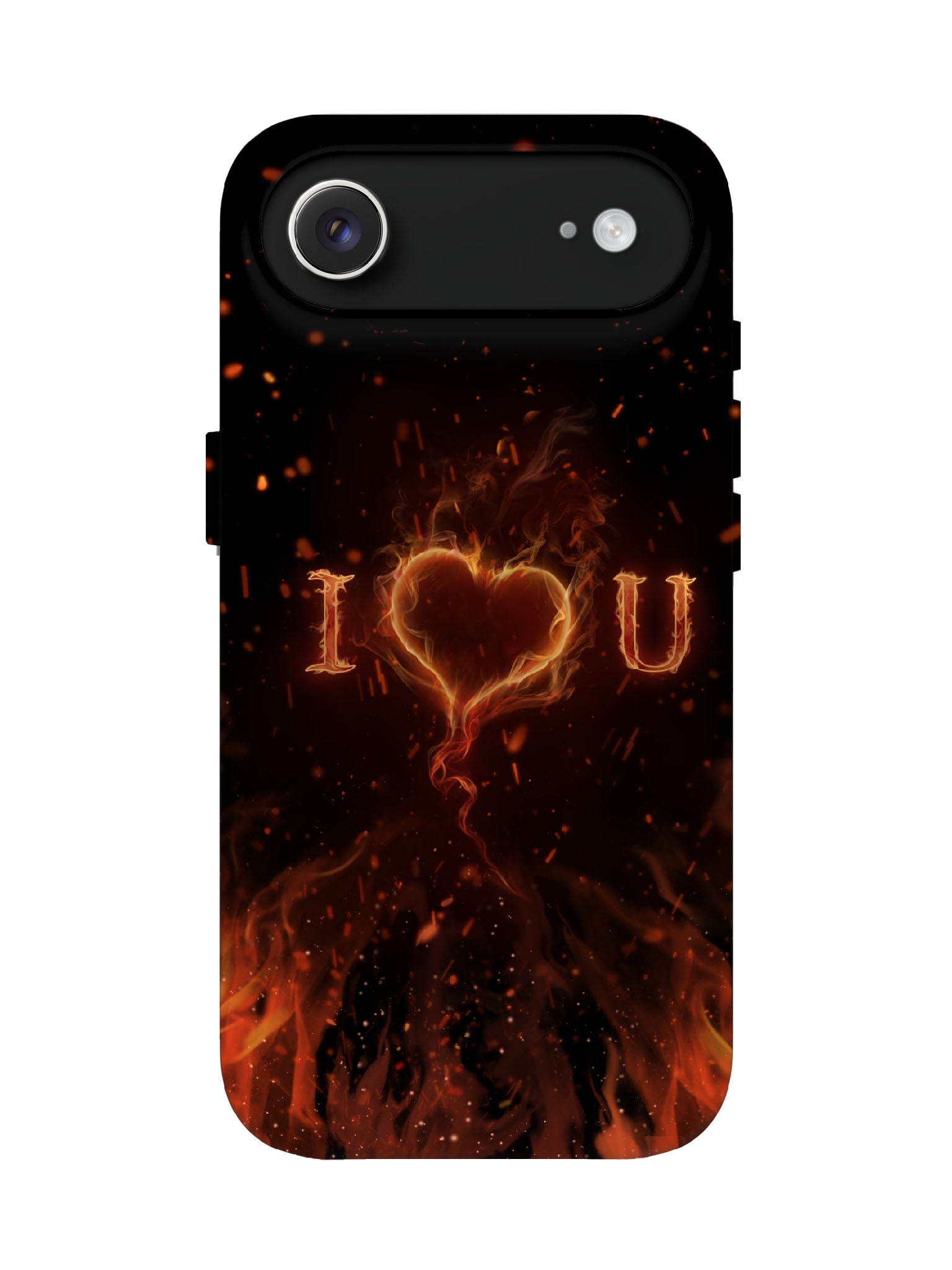 Flame Heart Edgy Statement Phone Case
