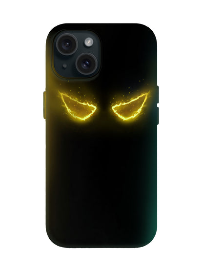 Glowing Yellow Eyes Flame Edgy Tough Phone Case