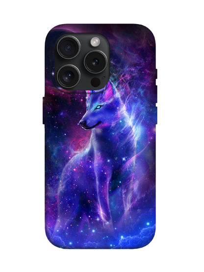 Cosmic Wolf Neon Cyberpunk Protective Phone Case