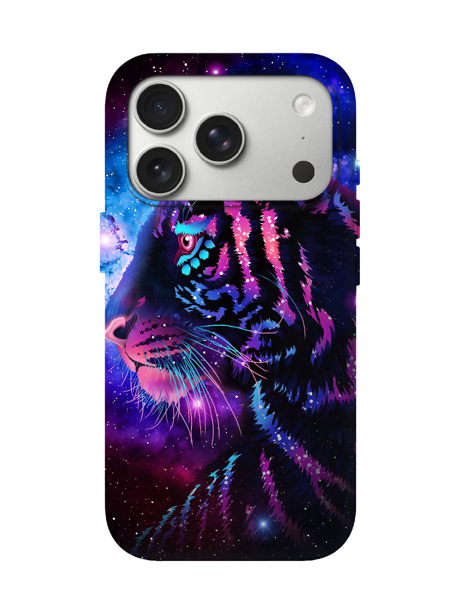 Neon Tiger Cyberpunk Statement Phone Case