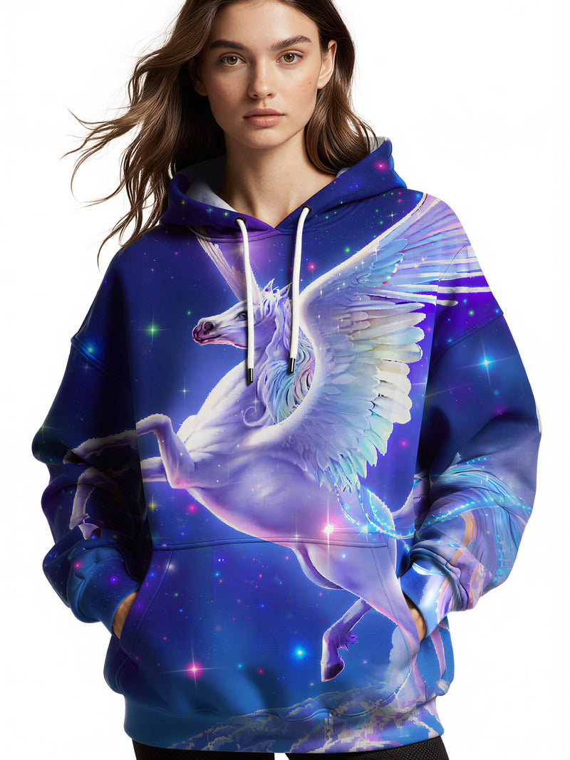 3D All Over Print Galaxy Space Unicorn Hoodie for Men Women Fantasy Style