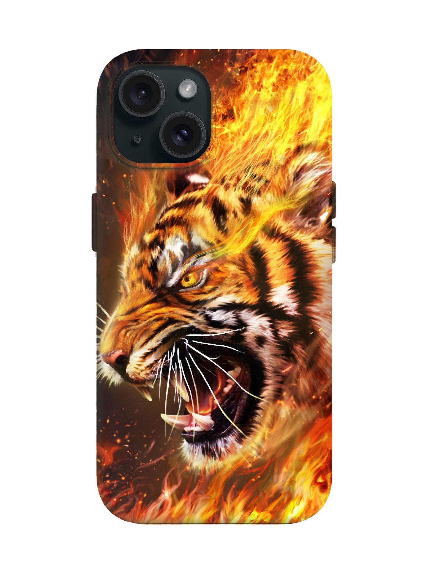 Flame Tiger Edgy Hardcore Tough Phone Case