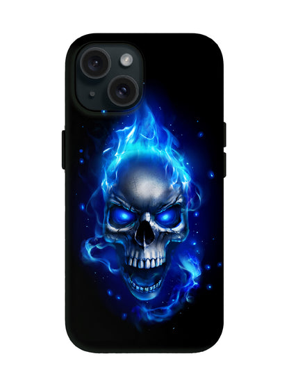 Symmetric Plasma Flame Skull Cyberpunk Shockproof Case