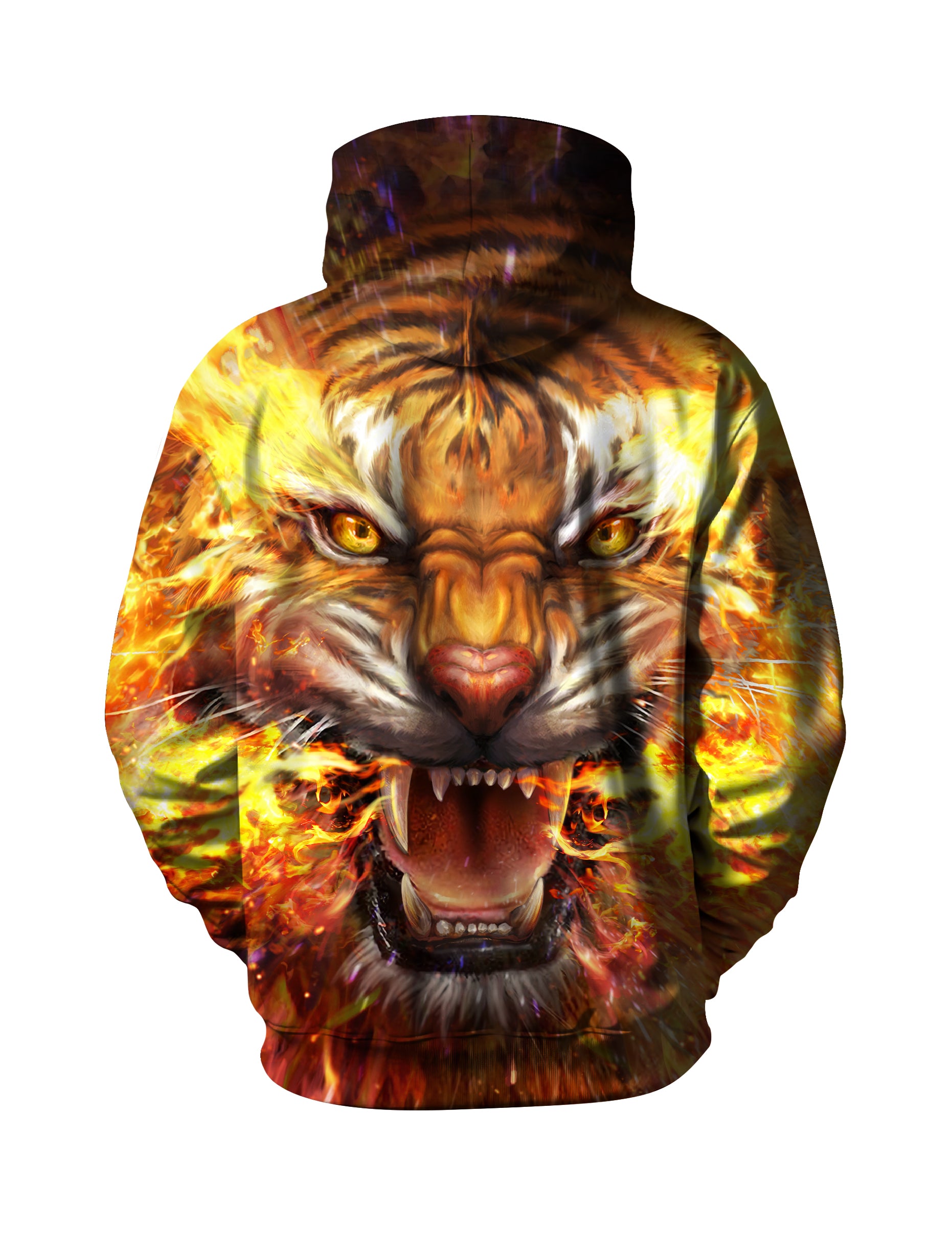 Men Women 3D All Over Print Fire Tiger Hoodie Sweatshirt