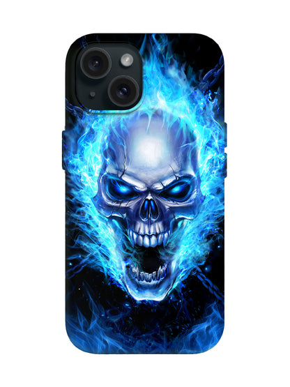 Skull Flame Edgy Cyberpunk Tough Phone Case
