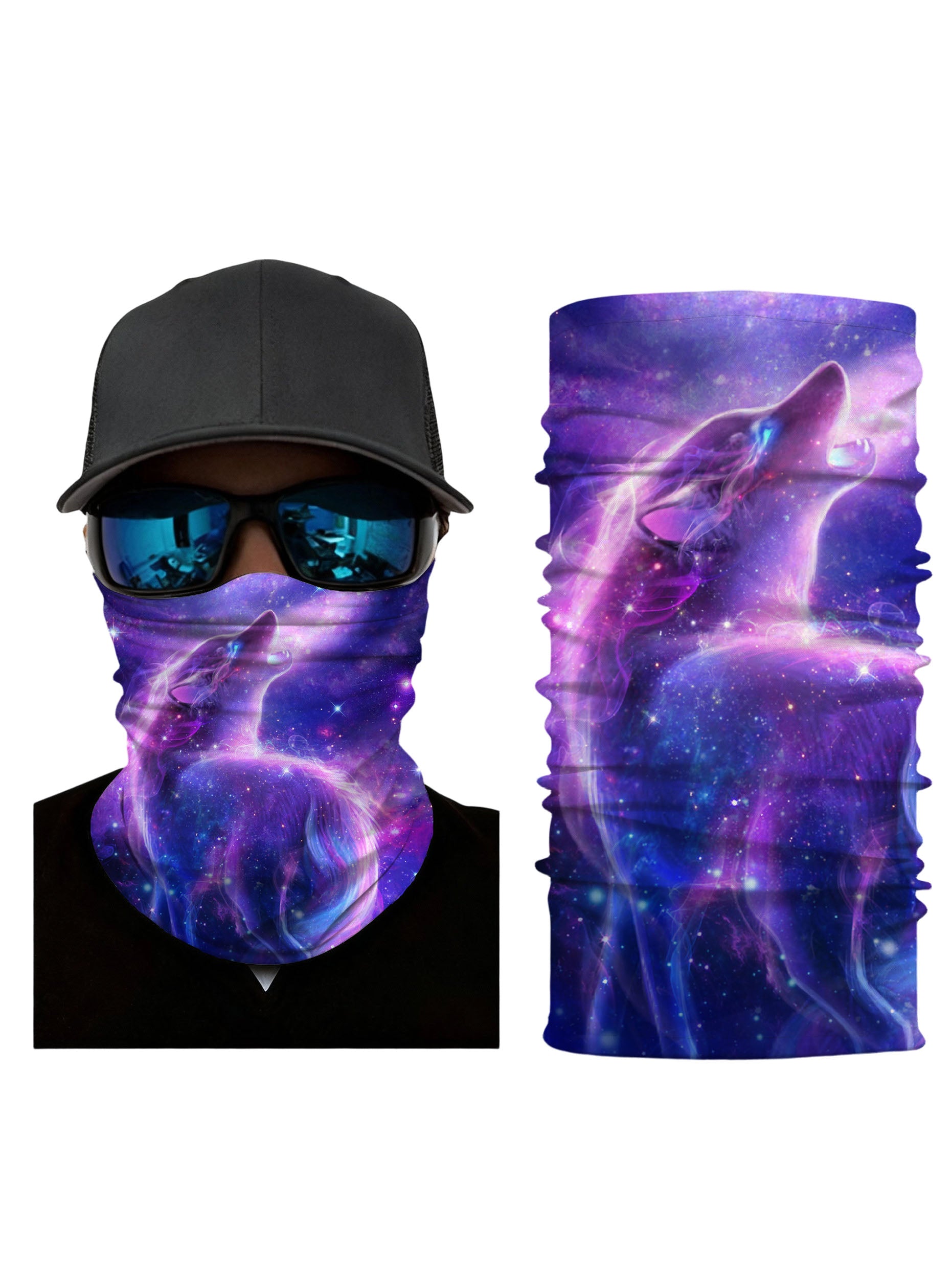 Galactic Dragon 3D Print Neck Gaiter – Unisex Fantasy Aesthetic Face Mask