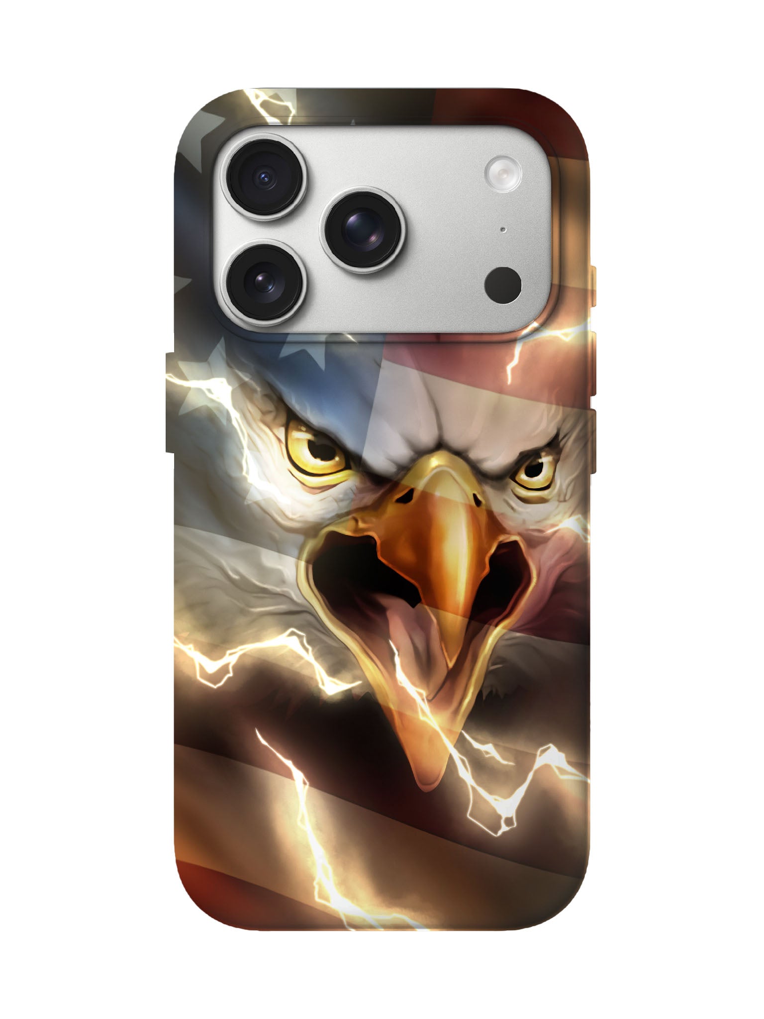 Lightning Eagle American Flag Edgy Tough Phone Case