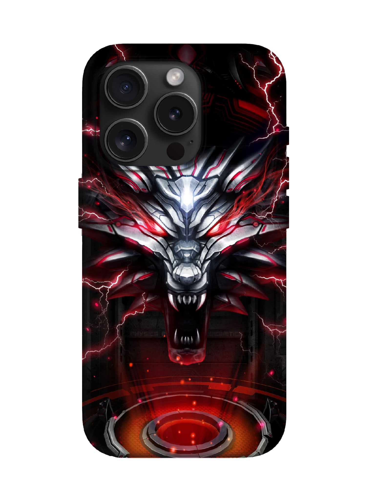 Lightning Wolf Cyberpunk Edgy Tough Phone Case