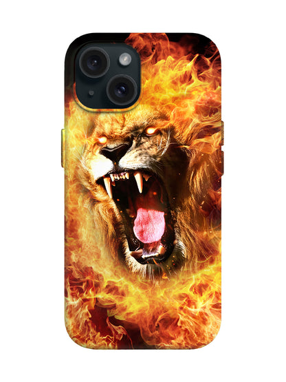 Flame Lion Edgy Hardcore Tough Phone Case