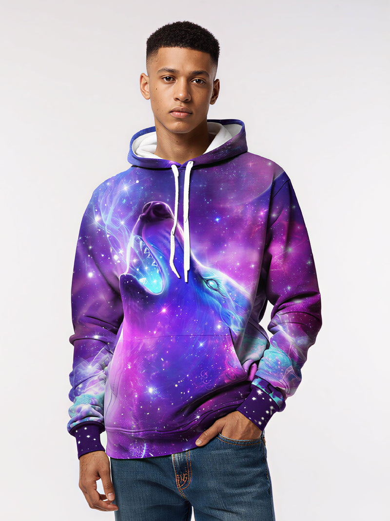 Galaxy Wolf 3D All Over Print Hoodie Unisex Soft Comfortable Streetwear Pullover