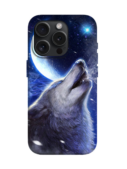Howling Wolf Cosmic Edgy Protective Phone Case