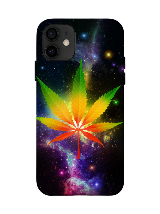 Rainbow Leaf Cosmic Cyberpunk Protective Phone Case