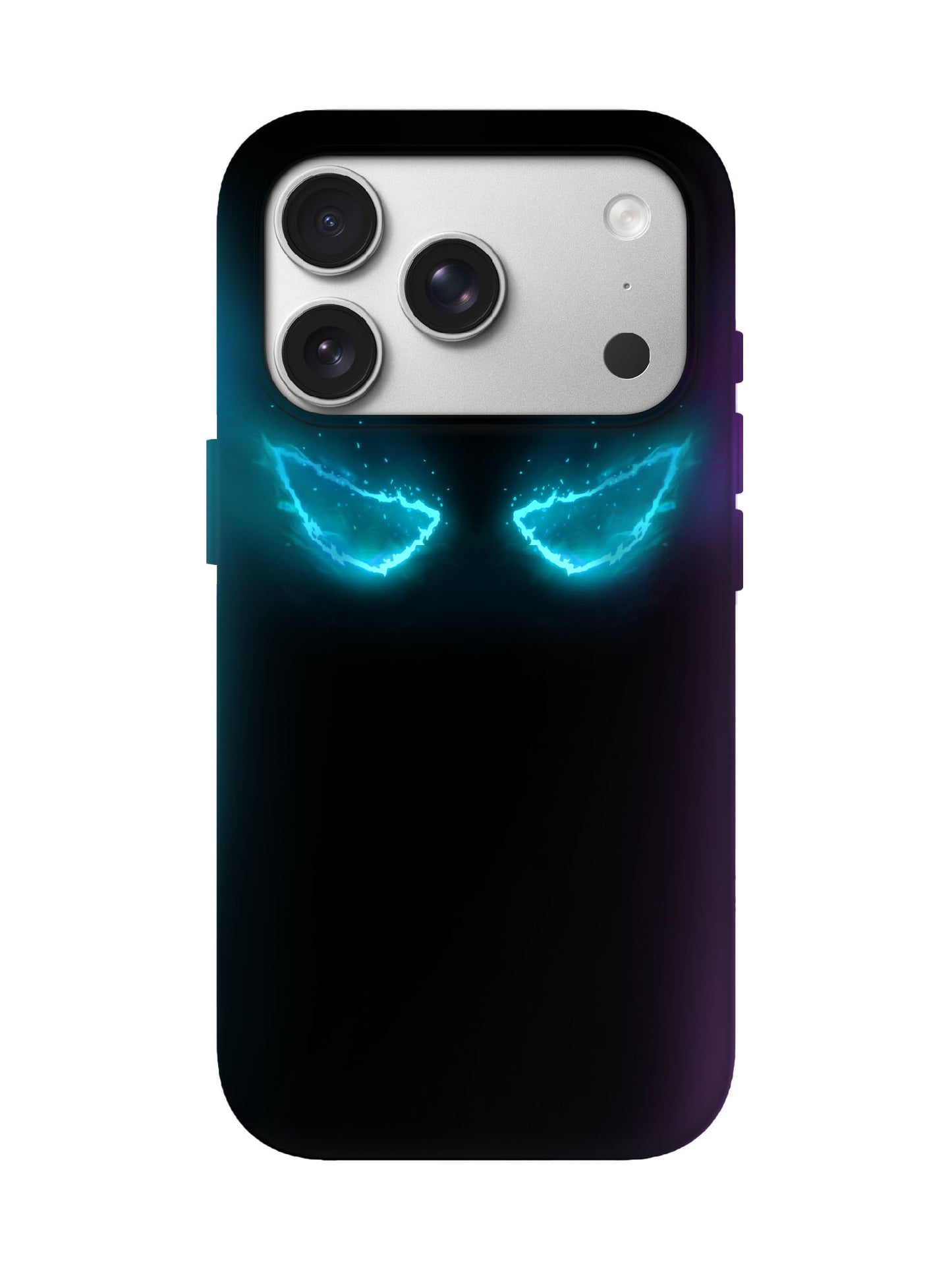 Neon Eyes Edgy Cyberpunk Protective Phone Case