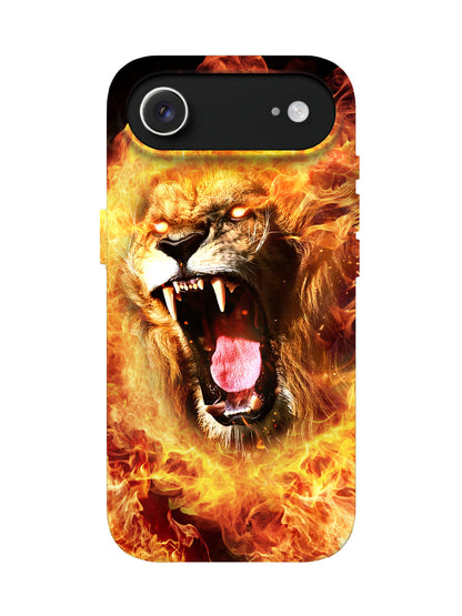 Flame Lion Edgy Hardcore Tough Phone Case
