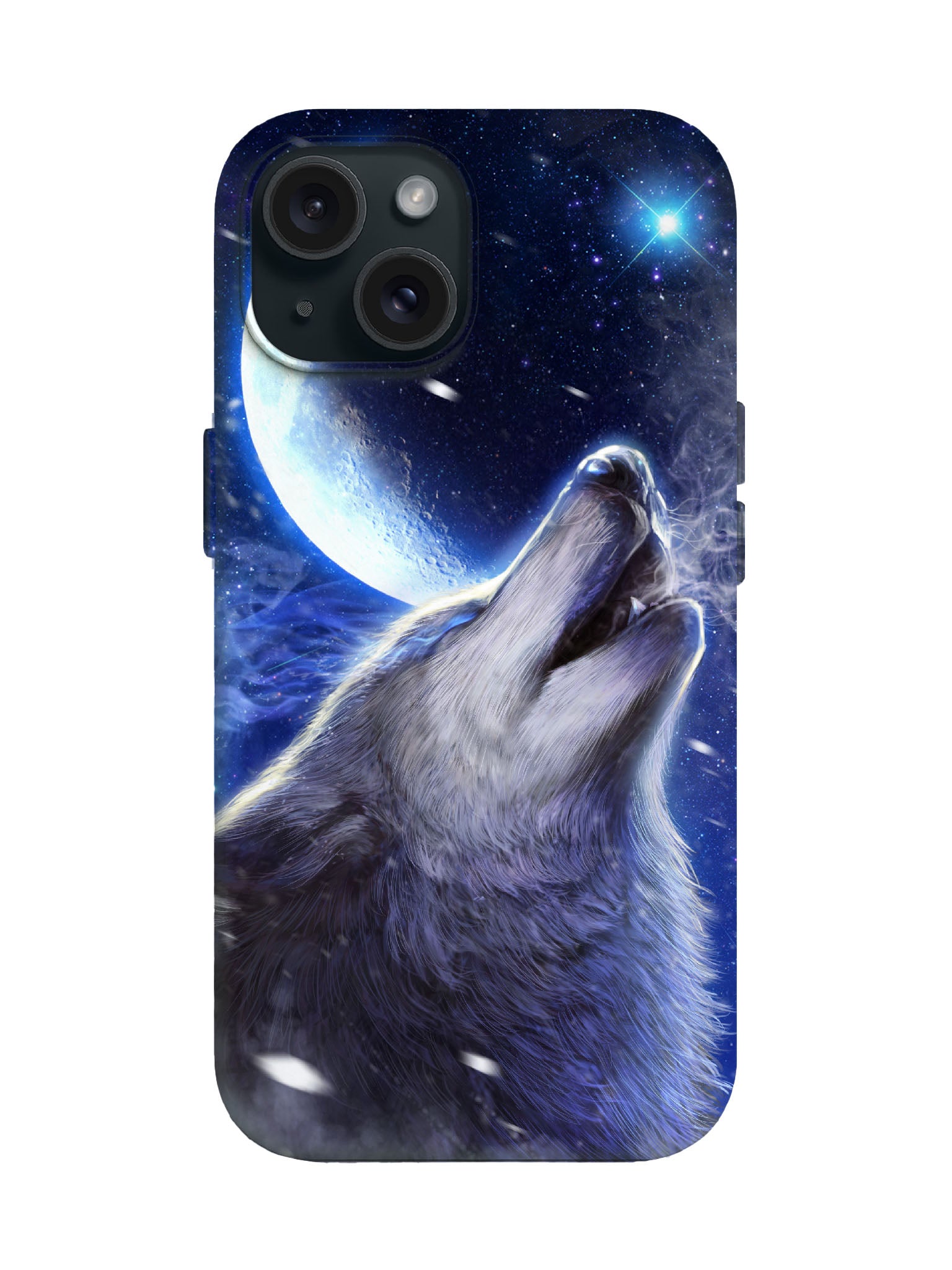 Howling Wolf Cosmic Edgy Protective Phone Case