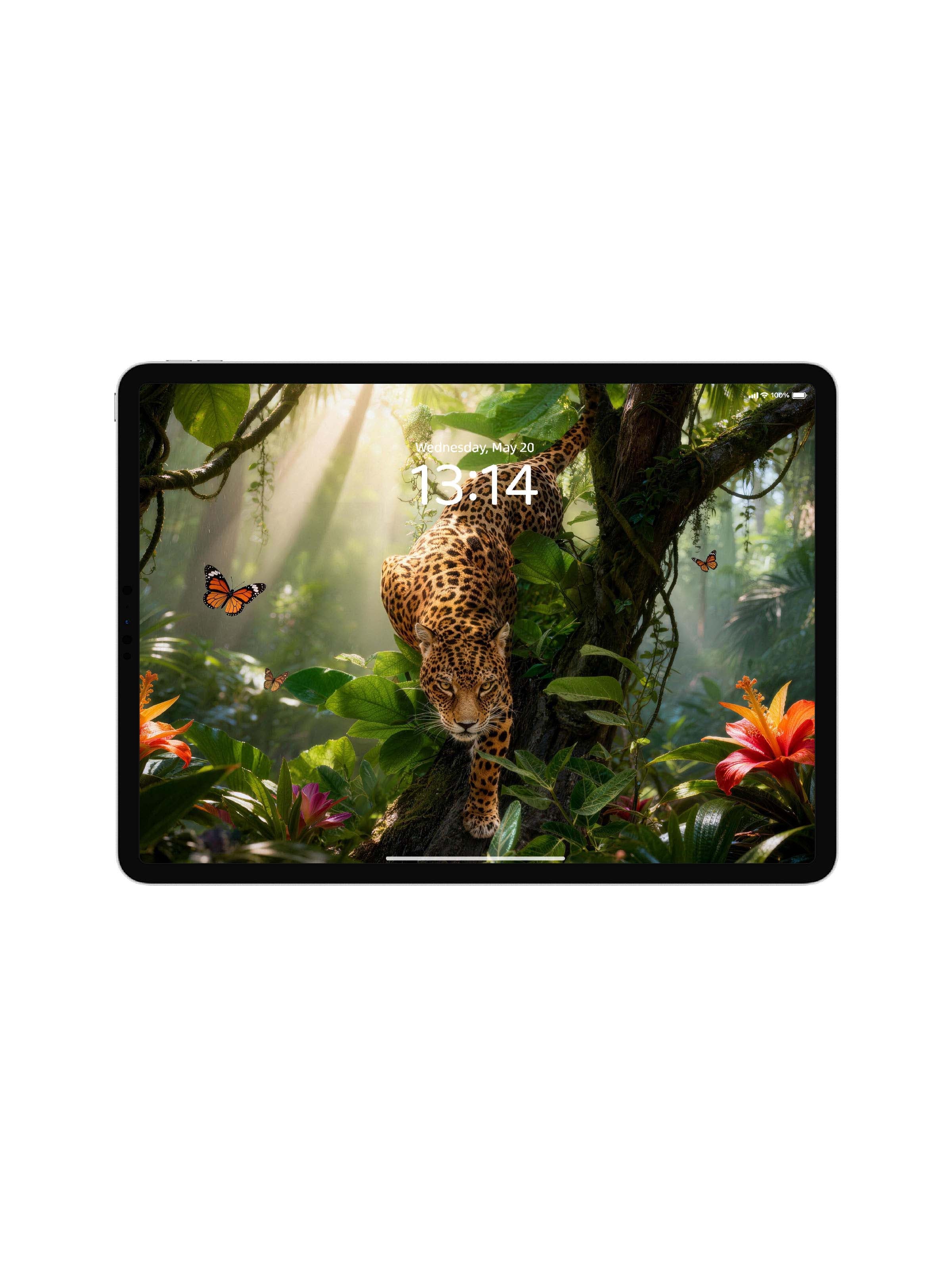 Rainforest Crawling Leopard Digital Wallpaper