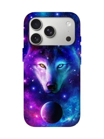 Cosmic Wolf Cyberpunk Protective Phone Case