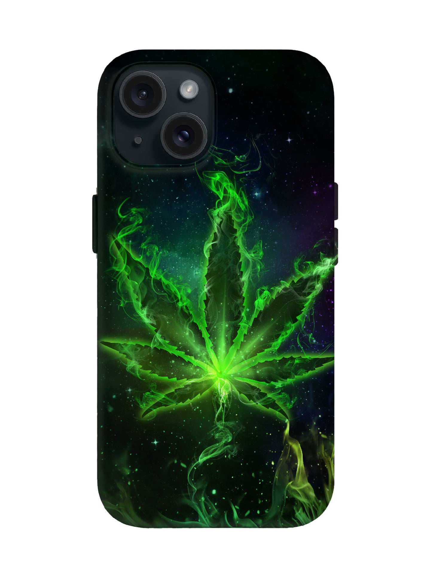 Spectral Galaxy Cannabis Leaf Cyberpunk Tough Case