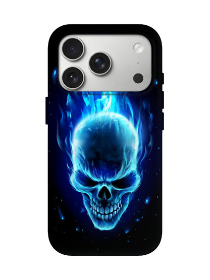 Void Blaze: Starry Skull Edgy Cyberpunk Phone Case