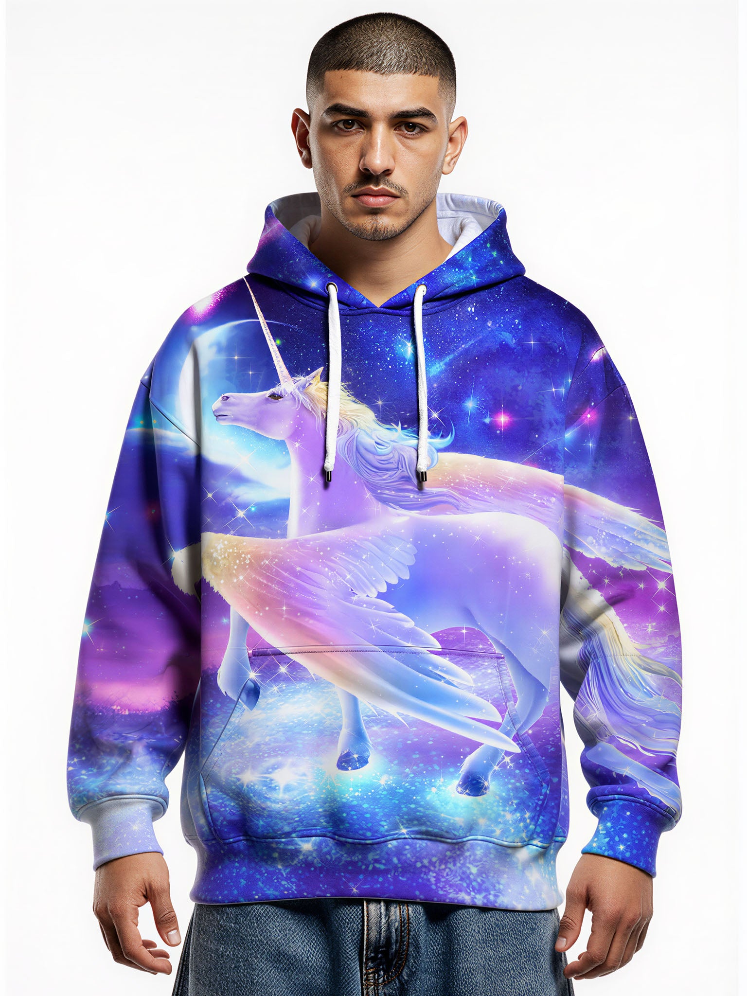 Unicorn Galaxy 3D All Over Print Hoodie for Men Women Fantasy Space Pullover