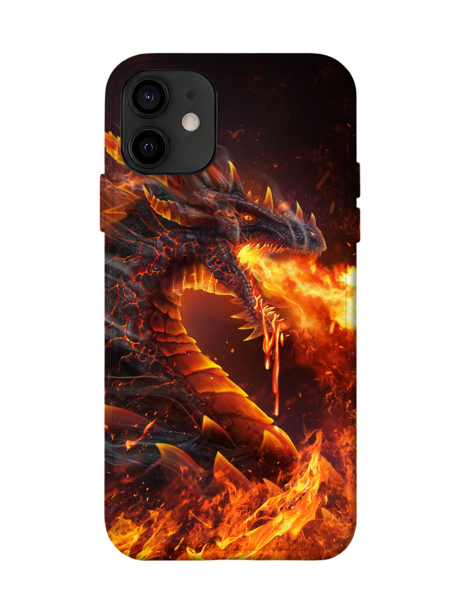 Flame Dragon Edgy Cyberpunk Tough Phone Case
