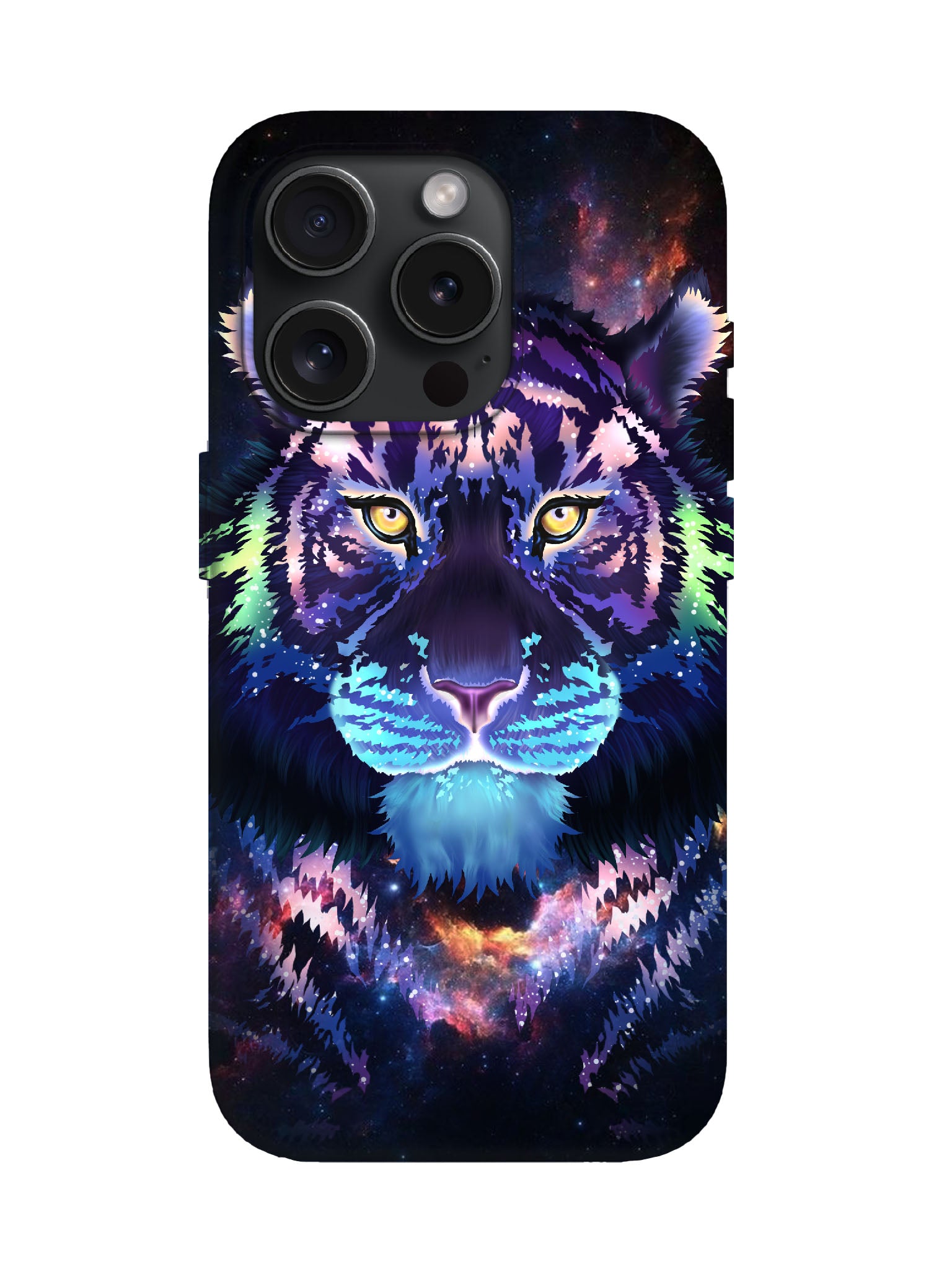 Cosmic Tiger Neon Edgy Tough Phone Case