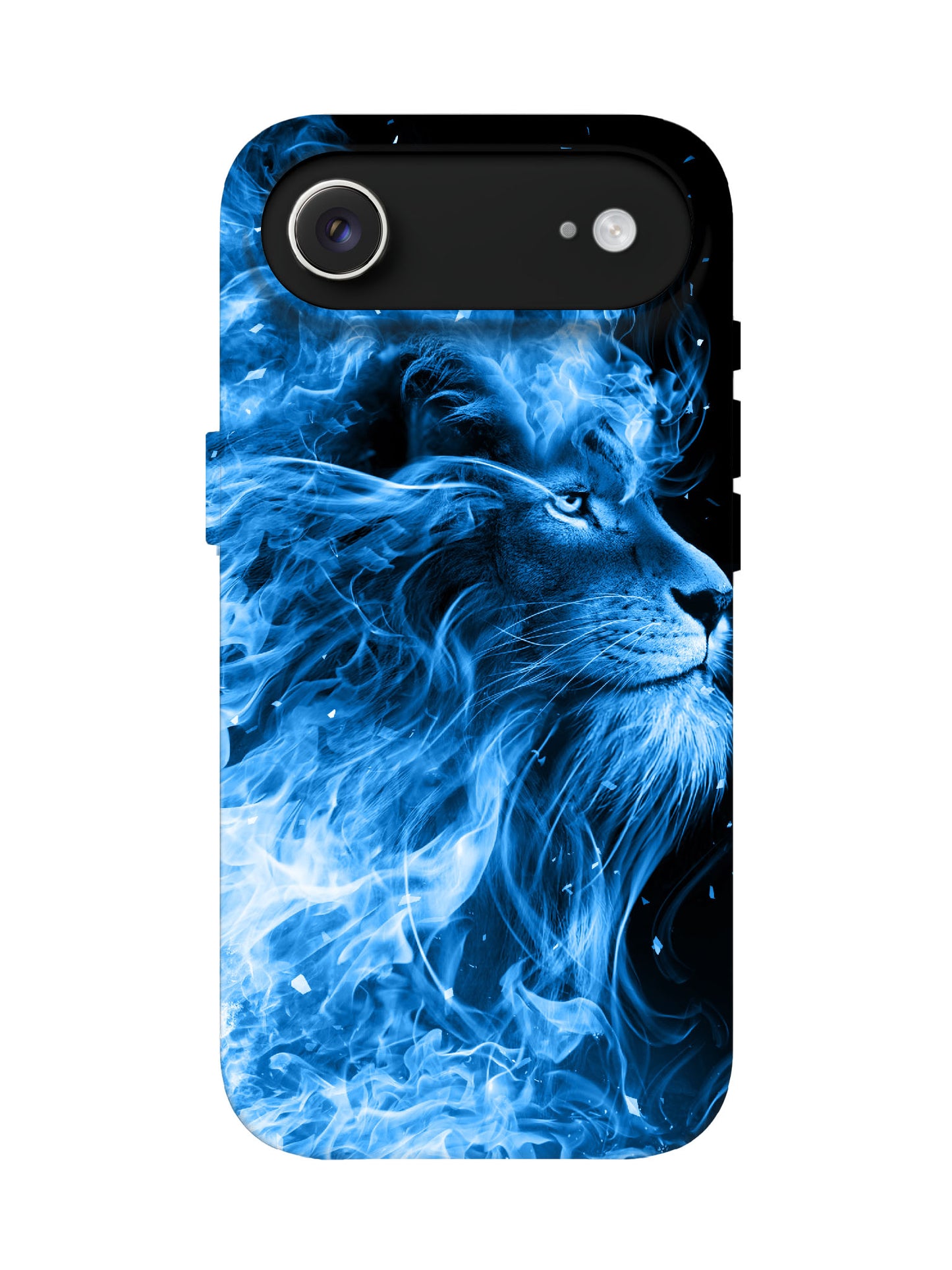 Blue Flame Lion Edgy Tough Phone Case