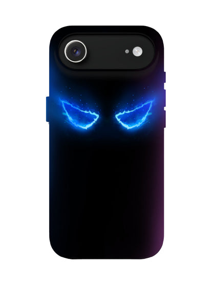 Glowing Blue Eyes Cyberpunk Edgy Protective Phone Case