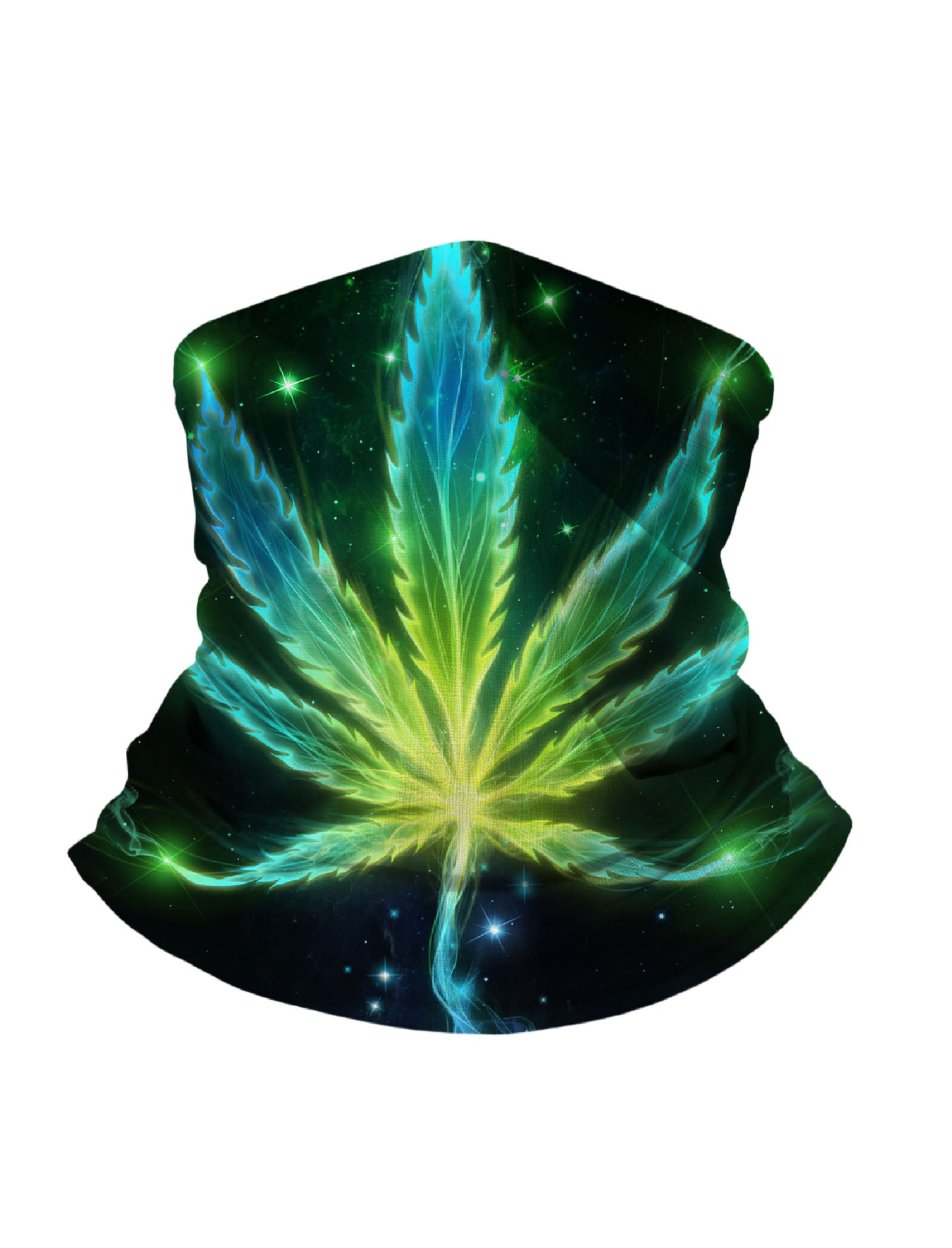 Neck Gaiter 3D all over print galaxy nebula leaf design Aesthetic unisex breathable fabric windproof