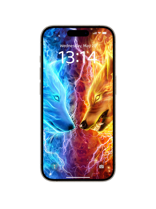 Cosmic Wolf Howl Phone Wallpaper