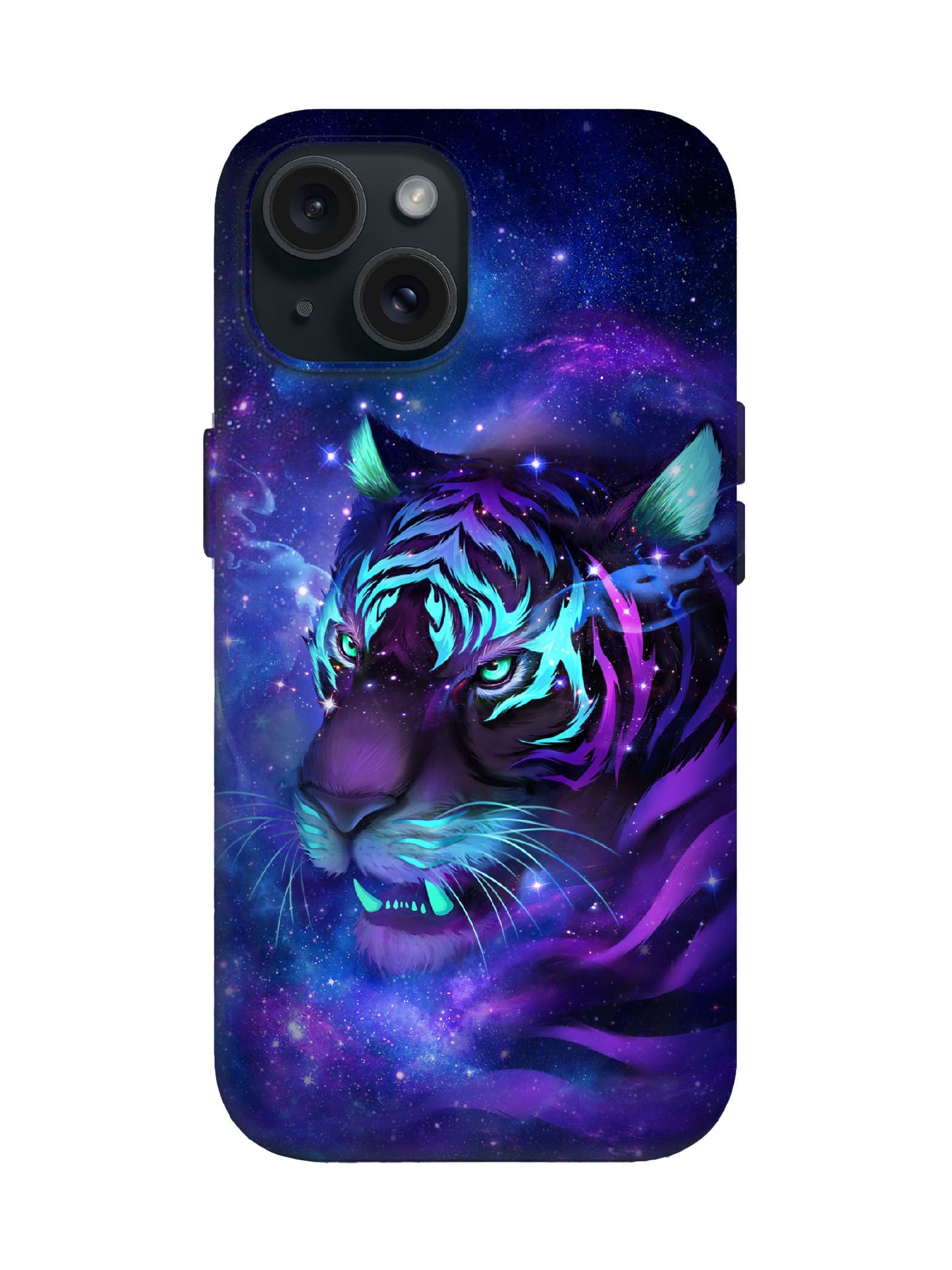 Neon Tiger Cosmic Cyberpunk Tough Phone Case