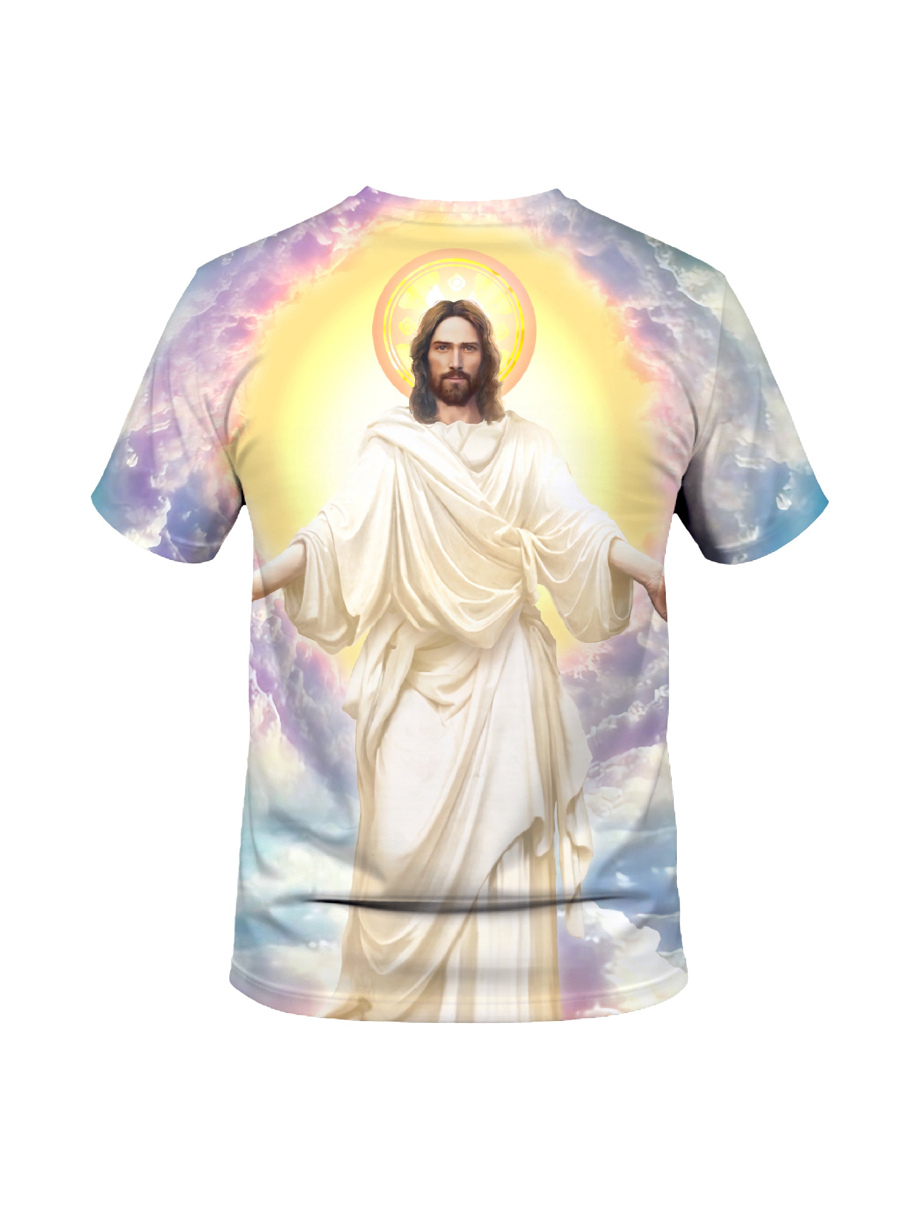 Jesus Christ 3D All Over Print T-Shirt for Men Women Divine Sky Halo Religious Graphic Sweatshirt