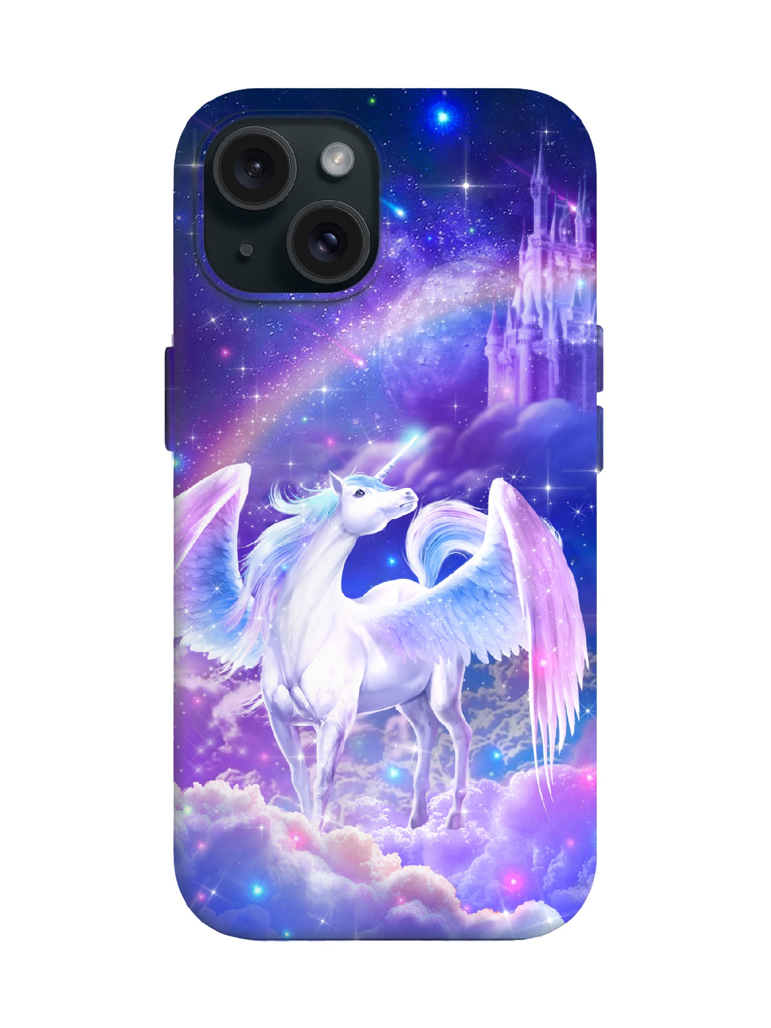 Winged Unicorn Cosmic Fantasy Edgy Protective Phone Case