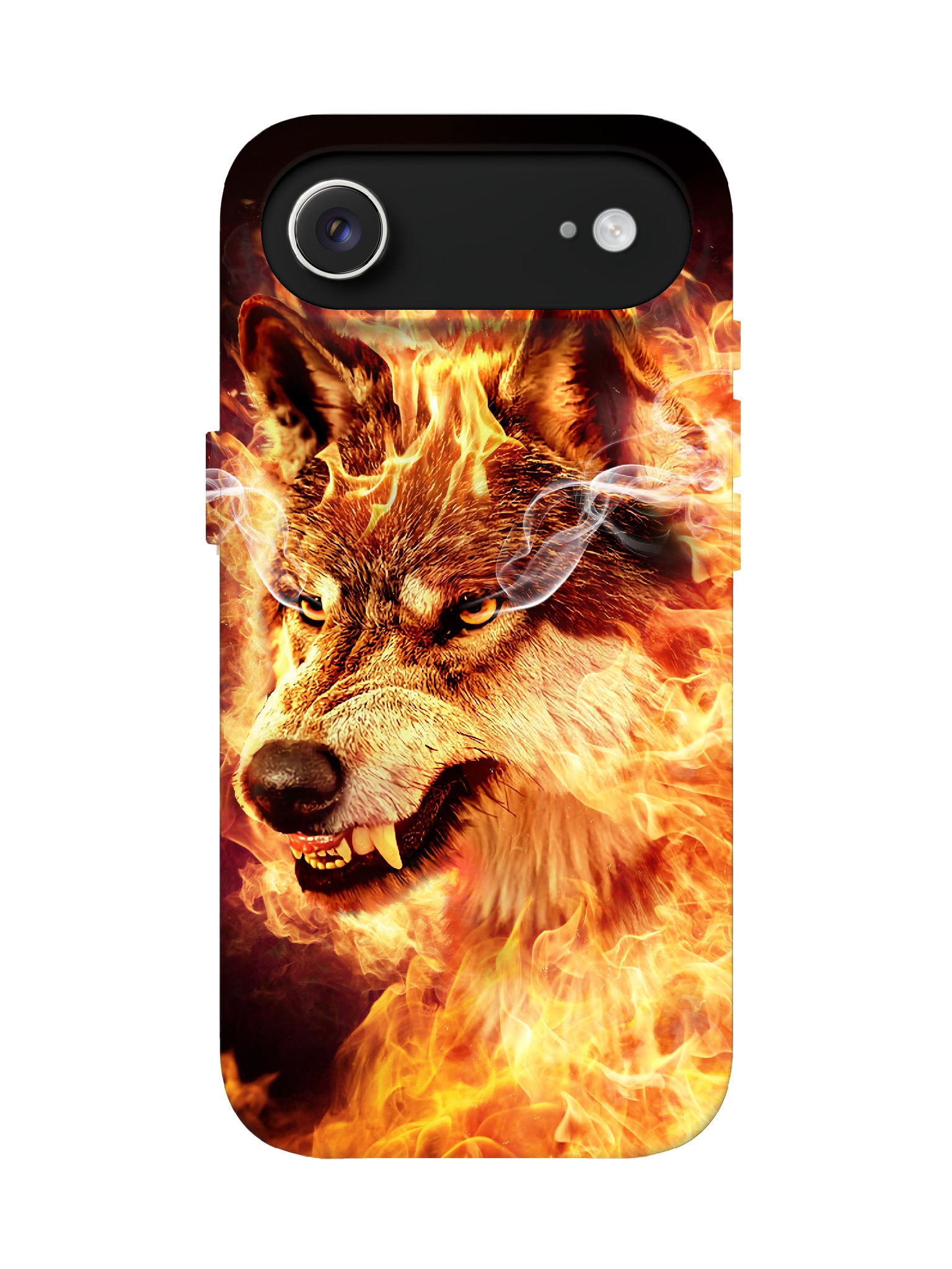 Flame Wolf Edgy Hardcore Tough Phone Case